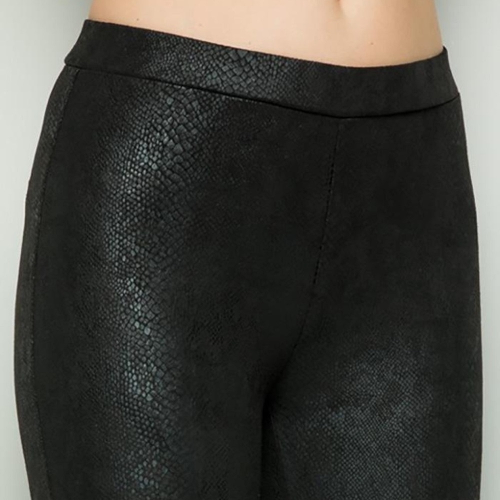 Faux Leather Snake Print Pants